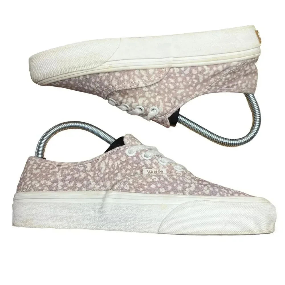 Vans Eco Theory Authentic SF Pink Animal Print Lace-Up Low Top Shoe- Women's 5.5